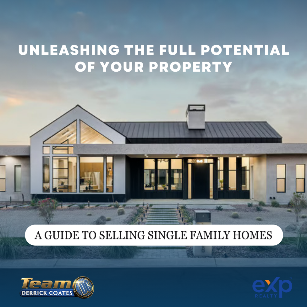 Picture of modern design home: with a title that says "A guide to selling single family homes"