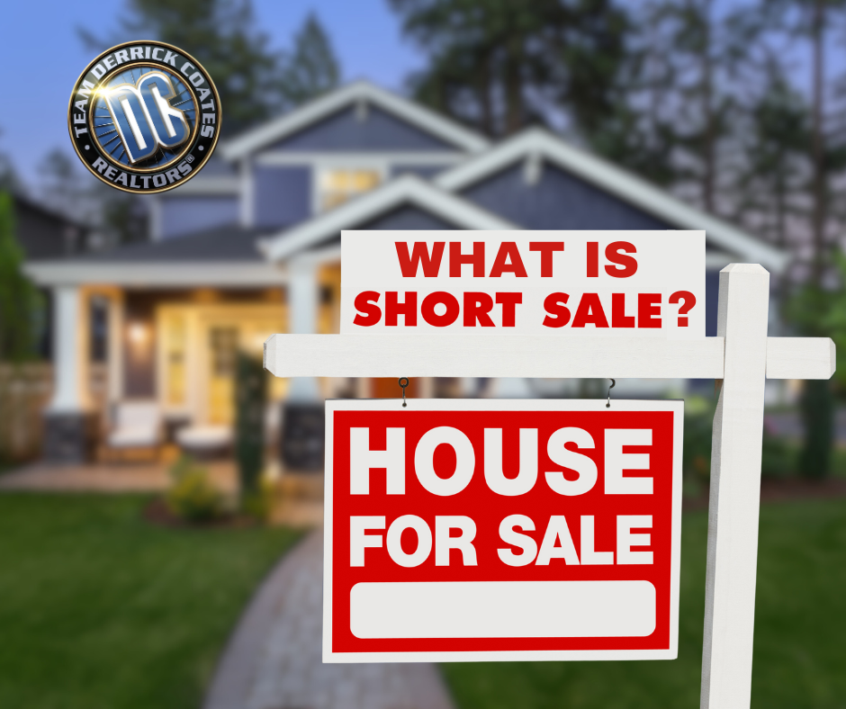 Picture of red for sale sign in front of a home.