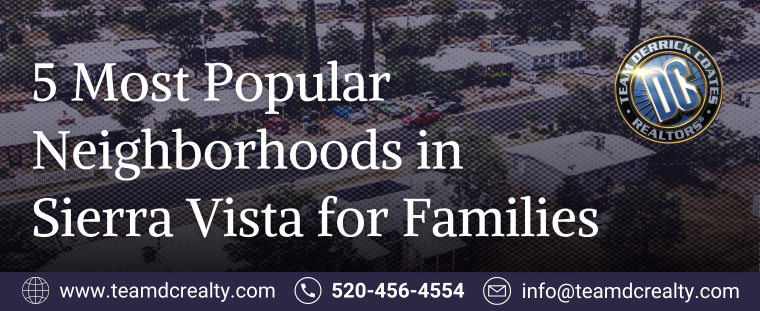 Aerial view of a neighborhood in Sierra Vista, Arizona.
