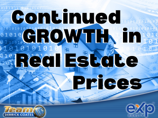 3d model home sitting on charts and graphs showing increase in pricing.