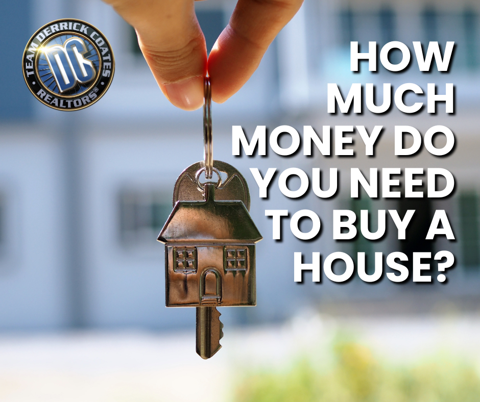 Photo of fingers holding keychain with bronze simple house floating over blurred image of home.