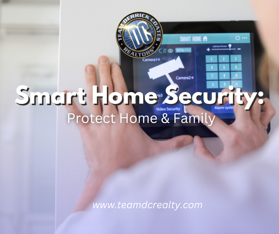 Image of someone programming a home security smart device mounted on a wall.